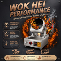 Machine de cuisson automatique à wok à haute température, conception de bureau personnalisable, contrôle du volume d'air, équipement de cuisine commercial intelligent