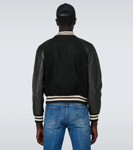 Chaqueta Varsity Personalizada de Lujo para Hombre, Estilo Vintage, de Lona, Transpirable, de Invierno, con Parches Bordados de Alta Calidad y Piel de Becerro - Product Image 6