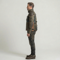 Veste en cuir véritable pour homme 2024-25, col montant, imperméable, coupe-vent, personnalisable OEM, respirante, réversible, pour l'hiver