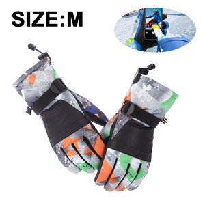 Gants de ski chauffants électriques imperméables en cuir véritable de haute qualité avec logo personnalisé directement de l'usine pour les sports de neige pour hommes - Product Image 3
