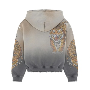 Up Felt Custom DTG Printing Hoodie Heavyweight 100% Cotton 450 GSM Fleece Hoodie For Unisex Eco Friendly Breathable Style - Product Image 2