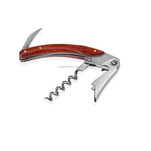 Nuevo Sacacorchos de Acero Inoxidable Moderno con Mango de Madera, Sacacorchos de Metal de Alta Calidad - Product Image 6