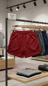 Shorts de sport noirs personnalisés, tissu en maille à séchage rapide, vêtements de sport confortables pour tous les jours pour hommes - Product Image 6