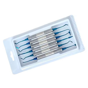 Juego de Instrumentos de Resina Compuesta Dental Premium, Kit Restaurador con Recubrimiento de Titanio Azul para Restauración Dental Precisa, Antiadherente - Product Image 3