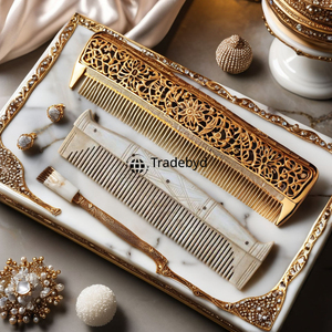 Peine para el Cabello de Hueso Elegante Tradebyd, Herramienta Profesional Hecha a Mano para Peinar el Cabello, Accesorio de Belleza Natural Premium - Product Image 3