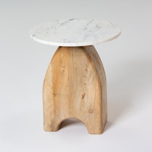 Vandana Orion Zentrix <b>Marble</b>-<b>Top</b> <b>Side</b> <b>Table</b> Modern Luxury Accent Furniture Design - Product Image 6