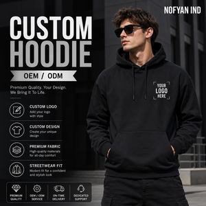 Sudaderas con Capucha de Marca Privada, Corte Regular, Estilo Urbano, Manga Larga, Cálidas para Invierno, Casuales, Ecológicas, Transpirables, 100% Algodón, con Bolsillo - Product Image 3