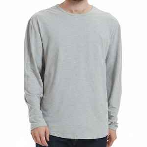 New Arrival High Quality Customized Logo Printing Best Design 2025 Cotton Polyester Washable O-Neck Men Long Sleeve <b>Shirts</b> - Product Image 1