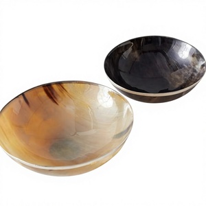 Polished Viking Horn Bowls Eco Friendly Handmade Food Safe Vintage Reusable Natural Gift Sets for Hotel Restaurant Home - Product Image 5
