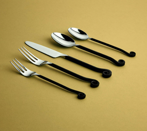 Flatware Collection Best-Selling <b>Black</b> Silverware Set of 5 Pcs <b>Table</b> Spoon Tea Spoon Fork Fruit Fork & Spreader Mirror Finished - Product Image 5
