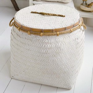 Panier de rangement rond en bambou naturel, paniers de rangement de haute qualité pour l'organisation de la maison - Product Image 1