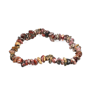 สร้อยข้อมือชิป Jasper เสือดาวธรรมชาติสร้อยข้อมือคริสตัลหินอัญมณีสำหรับผู้หญิงพลังงานที่มีสีสัน - Product Image 6