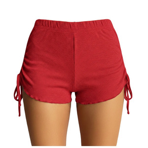 Shorts de Cintura Alta para Mujer, Tallas Grandes, Marca Fasmic International, Tejido con Cordón, Color Sólido, Casual, Transpirable, Ajuste Ceñido de Algodón - Product Image 2