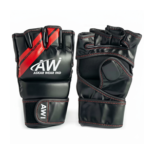 ถุงมือ Askar Wear Ind Mma แบบครึ่งนิ้ว หนังแท้ ปิดด้วยเวลโคร สำหรับศิลปะการต่อสู้ ยูนิเซ็กซ์ - Product Image 3