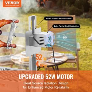 Asador Eléctrico de Acero Inoxidable de 46 Pulgadas con Motor de 52W para Asar Cerdos, Corderos y Cabras Enteros, con Capacidad para 132 Libras, Horno de Carbón para Asar - Product Image 2