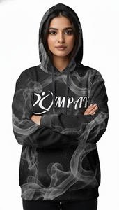 Sweat à capuche unisexe surdimensionné haut de gamme pour l'hiver, avec broderie et impression par sublimation intégrale, pour un style décontracté moderne - Product Image 3