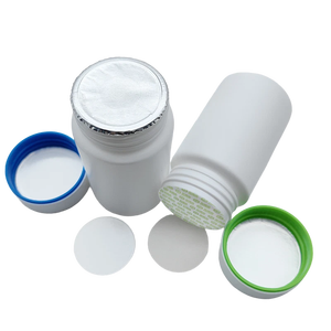 Capuchons de bouteilles pharmaceutiques de qualité supérieure, personnalisés, en papier laminé blanc avec joint en feuille métallique, pour bocaux - Product Image 1