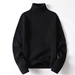 เสื้อสเวตเตอร์คอเต่าผู้ชายน้ำหนักเบา เสื้อถักสำหรับฤดูหนาวที่สวมใส่สบาย - Product Image 1