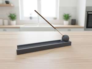 Porte-encens en bois naturel au design moderne, conçu pour les espaces de yoga, de bien-être et de relaxation - Product Image 3