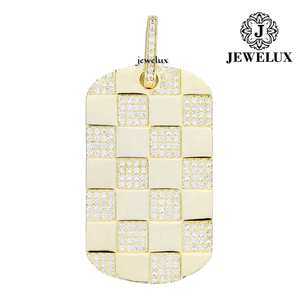 Best Quality Jewelux Gold Plated 925 Silver Freshwater Pearl Charms Hip Hop Jewelry IGI Certified Cross Design Anniversary - Product Image 2