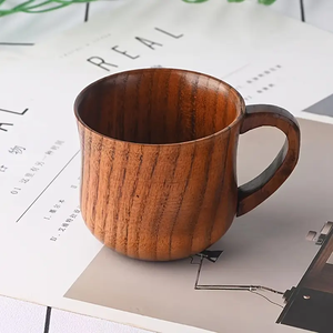แก้วกาแฟไม้/แก้วน้ำ แก้วชาแบบรักษ์โลก แก้วเครื่องดื่มไม้แบบใช้ซ้ำได้ ดีไซน์สวยงาม เหมาะสำหรับเป็นของขวัญงานฝีมือ - Product Image 2