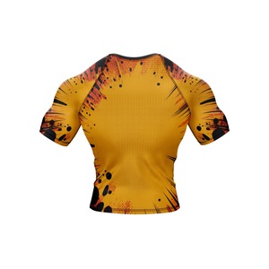 Maillot de compression à manches courtes pour homme, imprimé léopard, respirant, séchage rapide, en Spandex/Polyester, pour sports d'adultes - Product Image 4