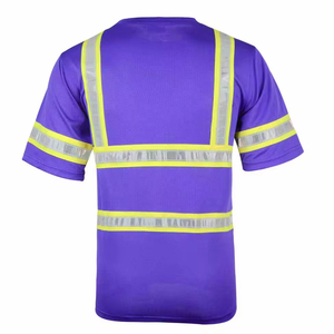 Wholesale 260 Grams High Visibility Reflective Men's T-Shirt OEM Traffic Safety Clothing with Safety Reflective Reflector - Product Image 5