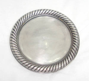 Round Metal Coaster Set Antique Silver Tea Cup Coasters Drink Coaster Set for Home Hotel Party <b>Table</b> <b>Protection</b> Decorative Use - Product Image 3