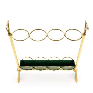Paragüero de metal dorado de 4 columnas, ideal para eventos, hogar, hotel y uso en vestíbulos, hecho a mano en India. - Product Image 5