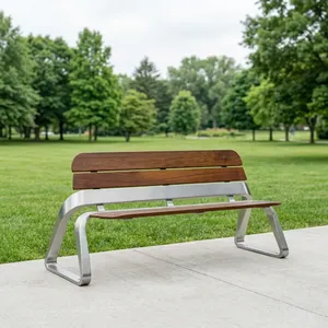Three Seater Wooden Office <b>Sofa</b> <b>Bench</b> with Silver Metal Frame for Reception Lobby Waiting Area Commercial Seating - Product Image 6