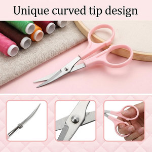 2 ciseaux à broder courbés professionnels en acier inoxydable, coupe-fils de précision pour travaux d'aiguille, quilting et artisanat DIY - Product Image 4