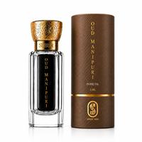 Oud Manipuri, parfum boisé de luxe indien, huile pure, taille standard 3 ml, flacon en verre, bouchon doré, pour usage quotidien, cadeau
