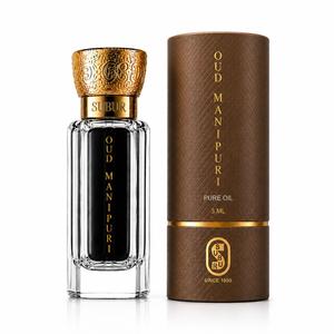 Huile pure parfumée au thé Oud Manipuri de luxe, 3 ml, flacon en verre, bouchon doré, pour usage quotidien ou en cadeau - Product Image 1