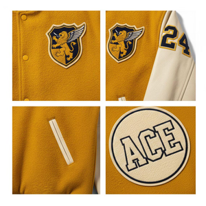Custom Front Logo Breathable Men's Varsity <b>Jacket</b> with Finished Processing OEM Blank Solid Pattern - Product Image 4
