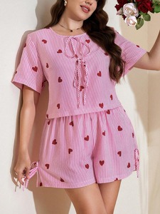 Ensemble décontracté d'été pour femme, imprimé, 100 % coton, design vintage, respirant, écologique, longueur intégrale, léger, avec cordon de serrage - Product Image 2