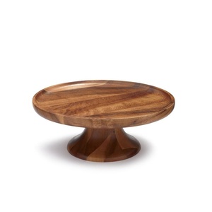 Support à gâteau en bois avec piédestal, présentoir à dessert en bois massif pour gâteaux, cupcakes, pâtisseries et présentation élégante sur table - Product Image 1