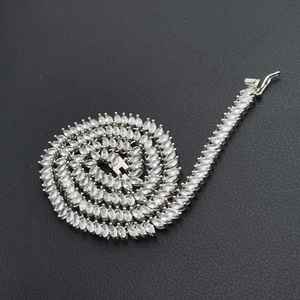 Collar de Cadena con Diamantes Marquise de Moissanita VVS1 de 2.5MM*5MM, Plata 925 con Baño de Oro Amarillo, para Regalo de Fiesta de Compromiso - Product Image 6