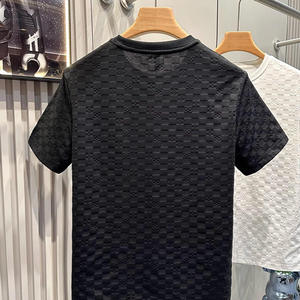 Unisex Black Short Sleeve Others Neck <b>T</b>-<b>Shirt</b> Custom Front Embossed Letter Pattern Quick Dry Breathable Polyester Summer Regular - Product Image 1