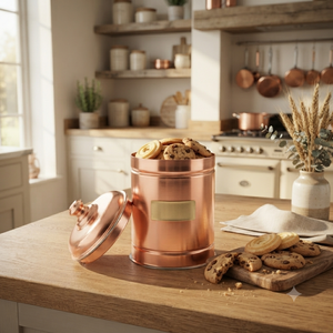 Pure Copper <b>Kitchen</b> <b>Storage</b> Canister Set with Airtight Lid, Copper <b>Storage</b> <b>Jar</b> <b>for</b> Salt Sugar Tea Coffee Spices, Handmade Food - Product Image 2