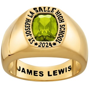 Anillo de Graduación Personalizado de Plata de Ley 925 para Hombre con Piedra de Nacimiento, Anillo de Sello para Estudiantes de Secundaria y Universidad - Product Image 3