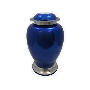Urne funéraire artisanale en aluminium, finition grise, pour cendres humaines, fournitures funéraires, urnes de crémation, grossiste - Product Image 1
