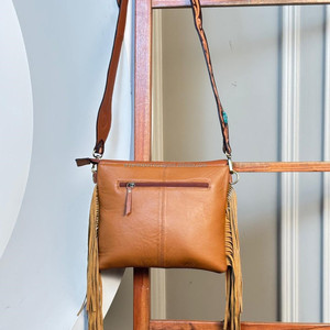 2025 New Hand Tooled Sheepskin Leather Handbag Luxury Custom Designer Versatile Women's <b>Bag</b> Single Shoulder <b>Crossbody</b> Fringe <b>Bag</b> - Product Image 5