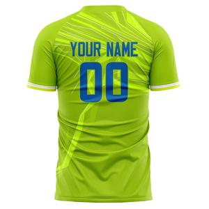 เสื้อฟุตบอลสีเขียวพิมพ์ลายแบบซับลิเมชั่นสั่งทำพิเศษ ระบายอากาศได้ดี ขายส่งจากโรงงาน ชุดกีฬาทีมฟุตบอล เสื้อแห้งเร็ว - Product Image 5