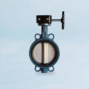 Vanne papillon à <span class=keywords><strong>disque</strong></span> manuelle de type wafer en acier inoxydable Dn100, acier au carbone, revêtement EPDM/NBR, haute résistance à l'huile, au gaz et à l'eau industrielle - Product Image 1