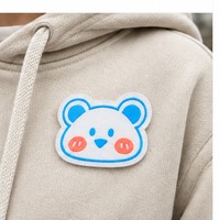 Écussons personnalisés avec logo d'ours, badges de marque à coudre pour vêtements, habits, accessoires et sacs