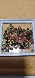 พลอยทัวร์มาลีนหลากสีธรรมชาติ ทรงแอสเชอร์ ขัดเงา น้ำหนัก 80 กะรัต ขนาด 4x5 มม. ปรับขนาดให้สม่ำเสมอ - Product Image 2