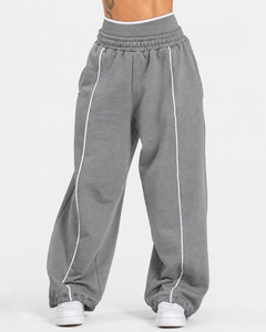 Wholesale <b>Women</b> Contrastline Zip <b>Jacket</b> Tracksuit Set Casual Two Piece Outfit Relaxed Fit Wide Leg Pants Matching Clothing - Product Image 5