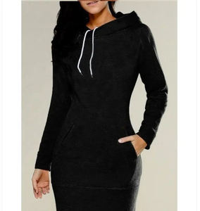 Robe à capuche pour femme – Vente en gros – Hiver – Broderie personnalisée – Coton molletonné – Coupe décontractée et oversize - Product Image 3