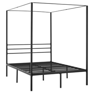 Letto a baldacchino singolo, matrimoniale, king size in metallo con contenitore, per uso domestico, in ferro - Product Image 2