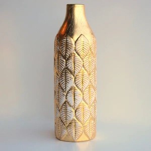 High-End Luxury Modern Wrought Iron <b>Vase</b> Engraving Eco-Friendly Corrosion Resistant Handmade Silver Durable Wide Tabletop <b>Vase</b> - Product Image 1